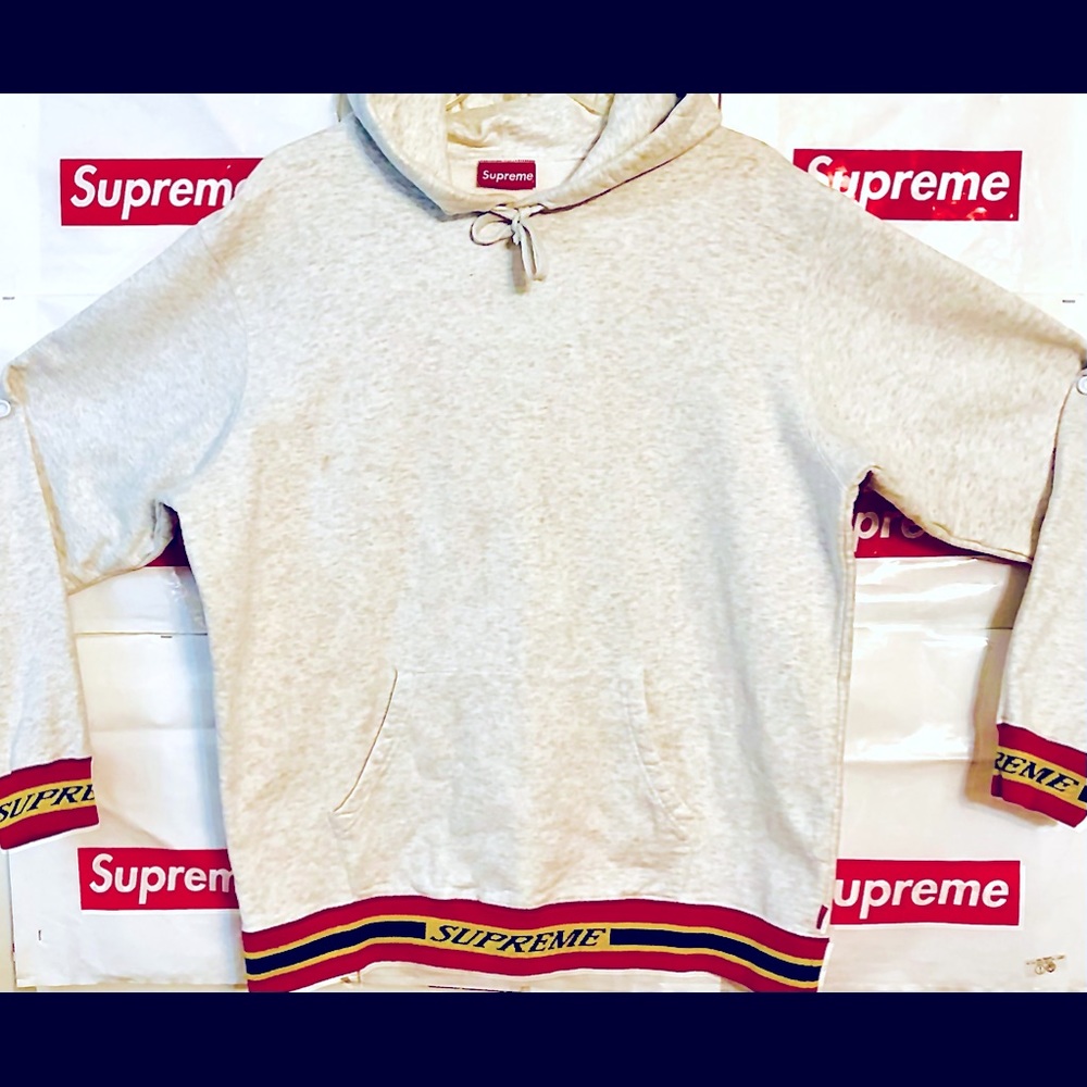 Supreme Striped Rib Hooded Sweatshirt